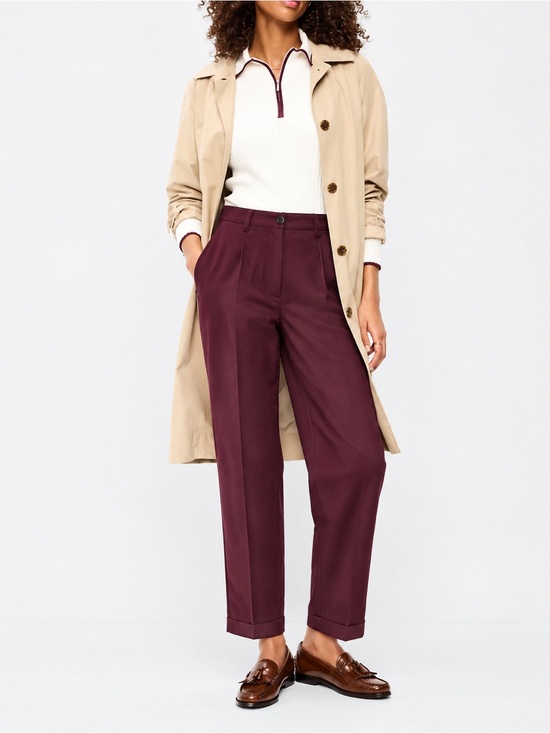 Jones New York Pants - Jones New York 100% Wool Pleated Dress Pants Sz 14 Burgundy